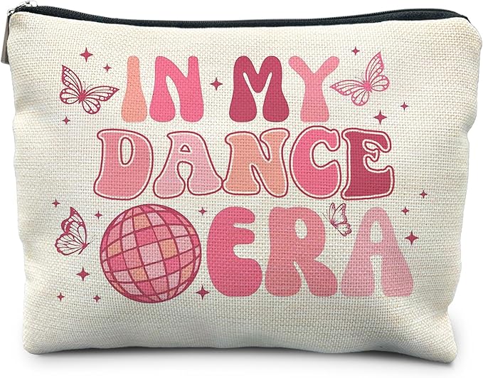 RYYCDOI Dance Makeup Bag, Dancer Gifts, Dance Teacher Gifts, Dance Stuff, Dance Team Gifts, Dance Stuff Accessories, in My Dance Era Cosmetic Bag Makeup Pouch