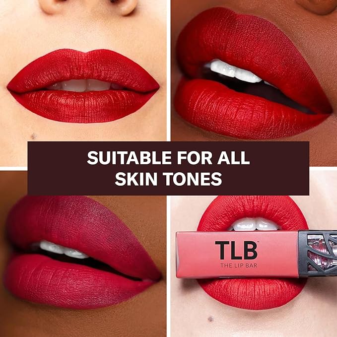 The Lip Bar - Nonstop Liquid Matte Lipstick Mini 2-Pack, Bawse Lady (Blue Red) + Rich Auntie (Deep Berry) - High Pigment - One Swipe - Long Lasting - Jojoba Oil & Vitamin E - Vegan -.05 fl oz each
