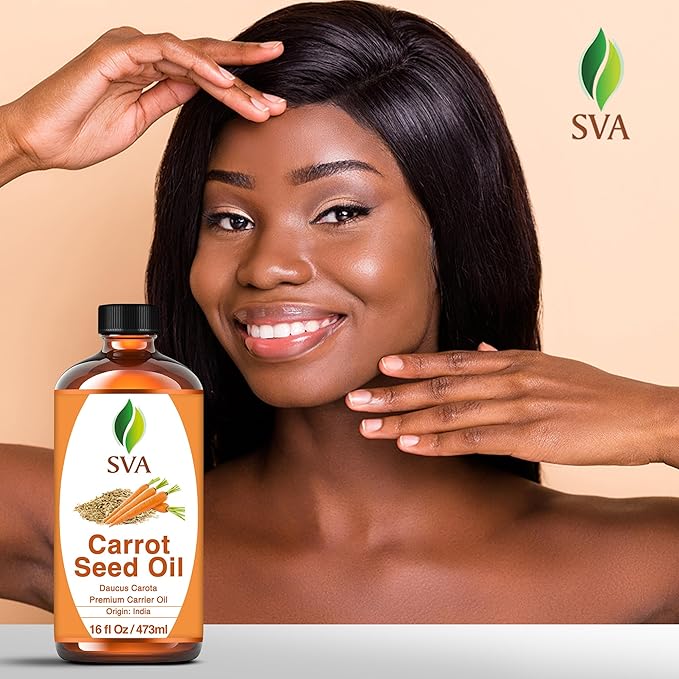 SVA Carrot Seed Carrier Oil, Huge Bottle, Large Size, 16 Fl Oz (473 ml)