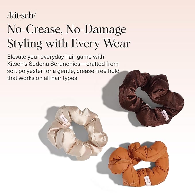 Kitsch Scrunchies for Women - Sedona, 3pcs