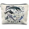 RYYCDOI Ocean Animals Shark whale Makeup Bag, Marine Life Animals Cosmetic Bags for Women,Shark Gifts for Women