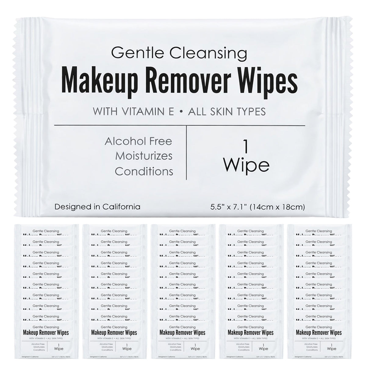 World Amenities Individual Makeup Remover Wipes, 500 Individually Wrapped