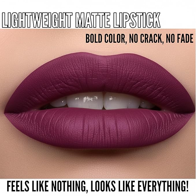 Mynena Hydrating Plum Matte Liquid Lipstick Long Lasting Lip Stain - Viola