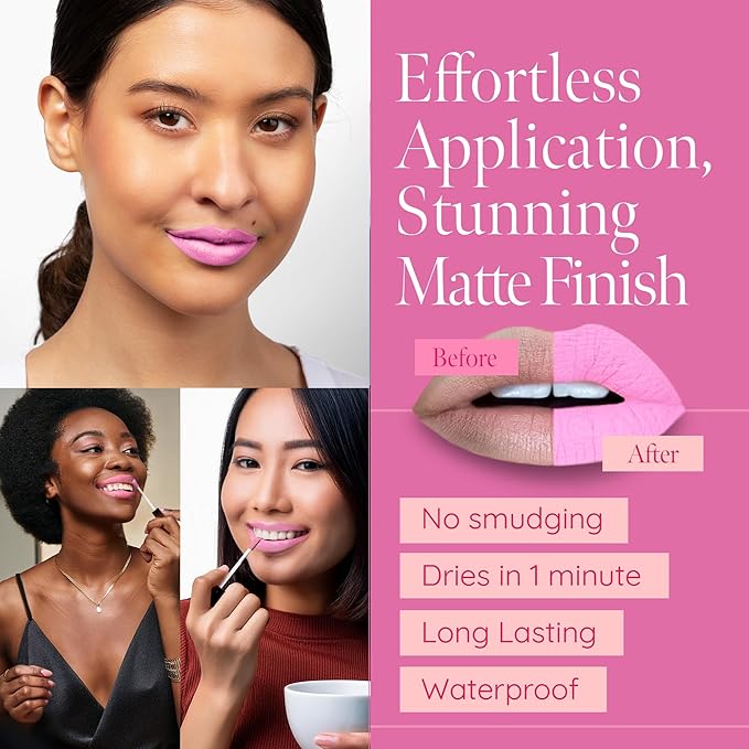 Aromi Baby Pink Matte Liquid Lipstick | Light Pink Shade