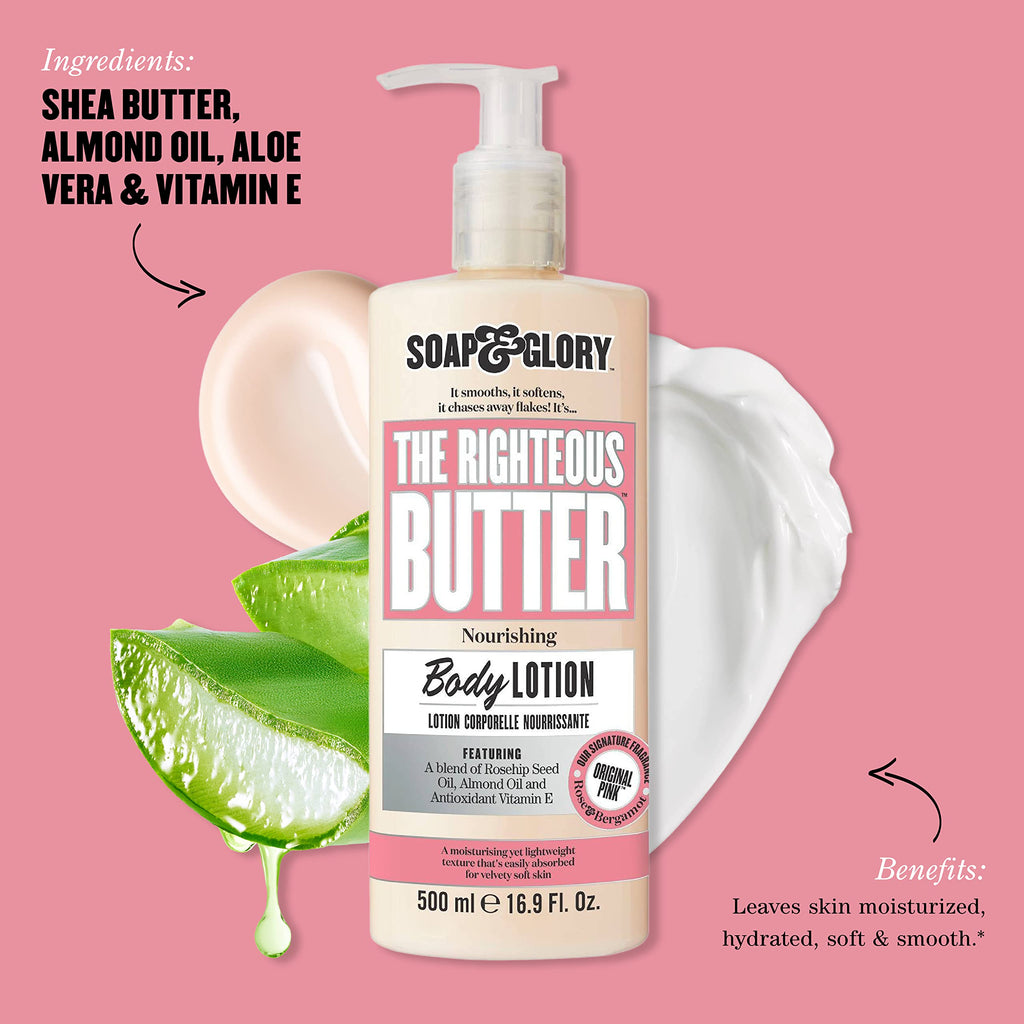 Soap & Glory Original Pink Moisturizing Body Lotion Pump, 16.9 oz