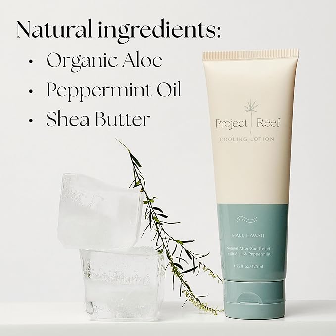 Project Reef After Sun Cooling Lotion Natural Aftersun Care, 3.4 Fl oz