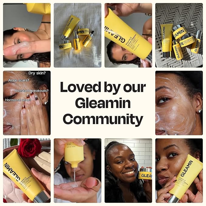 Gleamin Clarifying Brightening Cleanser, 3.4 fl oz, Facial Cleanser