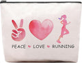 CEASQVAA Cosmetic Case for Women, Running Gifts, Travel Pouch, Waterproof, Christmas Birthday Gifts for Running Gym Sport Runner Marathon Lover