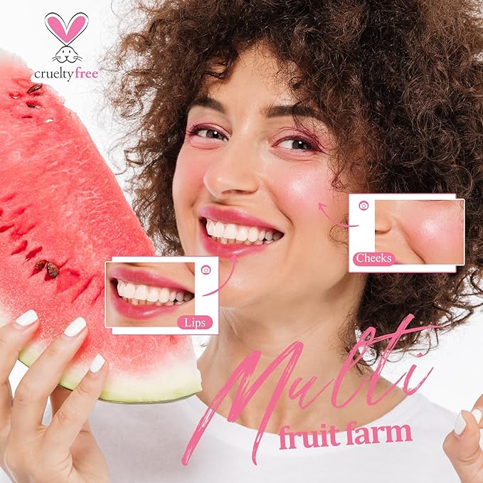 bayfree Lip Tint Stain Set, 4 PCS Korean Water Tint Lightweight Non-sticky, Waterproof Long Lasting Liquid Blush & Lip Stain, Transfer-Proof, Matte Finish Lip Color Makeup (fruit farm)