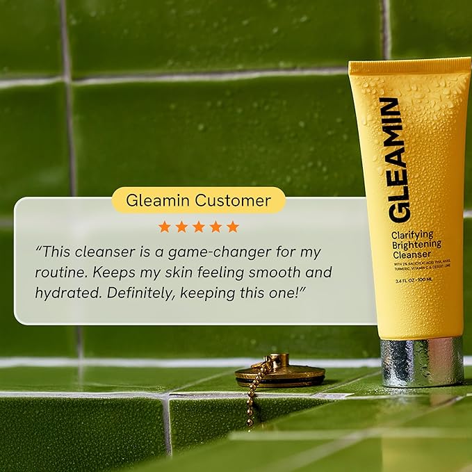 Gleamin Clarifying Brightening Cleanser, 3.4 fl oz, Facial Cleanser