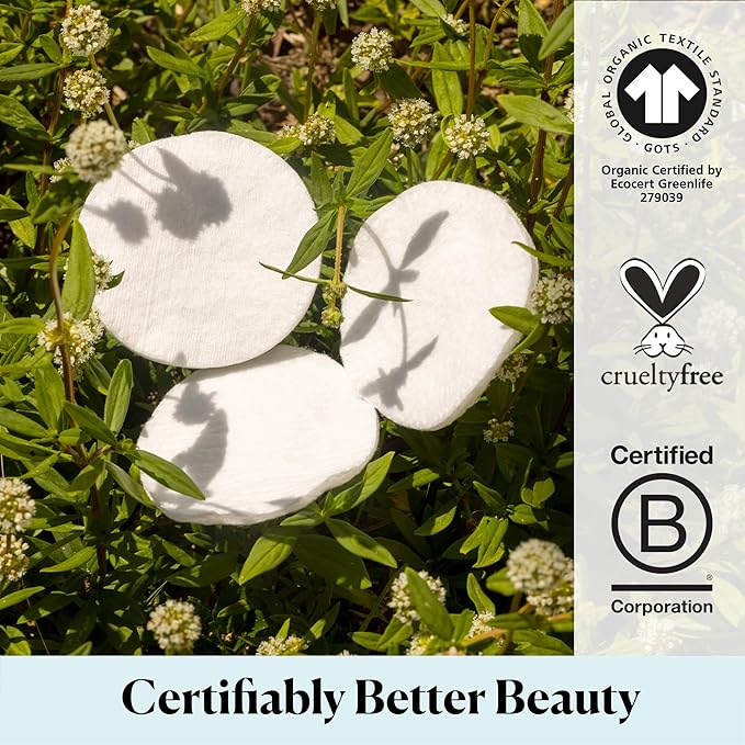 Sky Organics Organic Cotton Rounds 300ct, Chlorine-Free, for Sensitive Skin