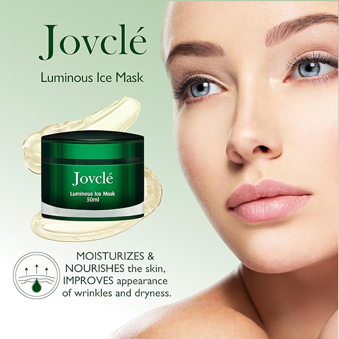Jovclé Travel Skin Care Set, Hydrating Essence, Moisturizing Cream & Ice Mask Trio, Herbal Skincare Kit for All Skin Types, Compact and TSA-Friendly, 0.15 fl. oz