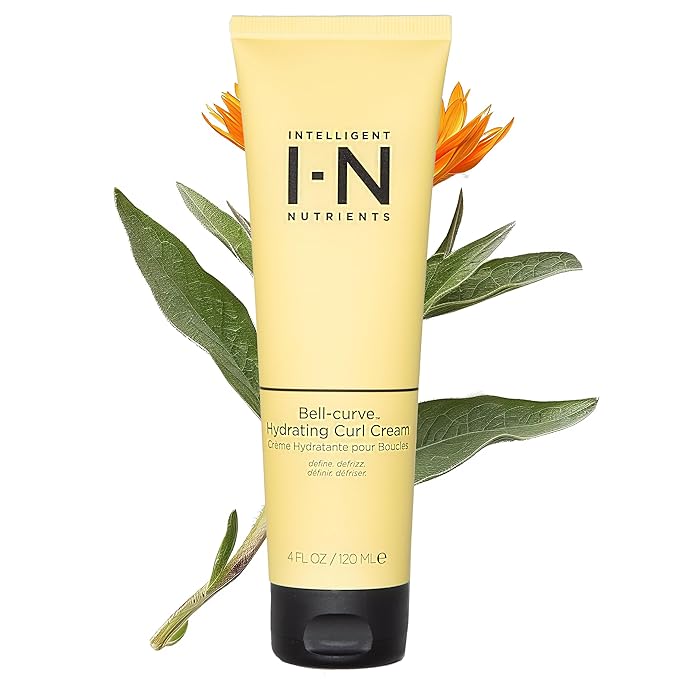 Bell-curve Curl Cream for Curly Hair | Defines, Softens & Controls Frizz | 97% Natural, 11% Organic | Vegan, Clean Beauty, with Safflower Seed Oil & Aloe | Lightweight Moisture & Shine | 4 oz