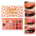Tintark Peach Please Eyeshadow Palette, 18 Colors Matte Shimmer Metallic Pink Nude Shades, Highly Pigmented Blendable Long Lasting Powder Makeup Kit