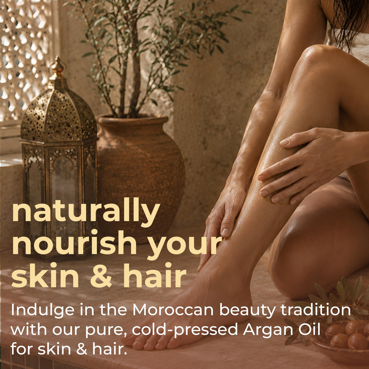 Natural Elephant USDA Certified Organic 100% Pure Argan Oil, Cold-Pressed, 100 ml (3.38 fl oz) - Nourishing & Hydrating for Skin, Hair, and Nails