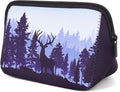AJLTPA Waterproof Neoprene Cosmetic Bag, Foggy Forest