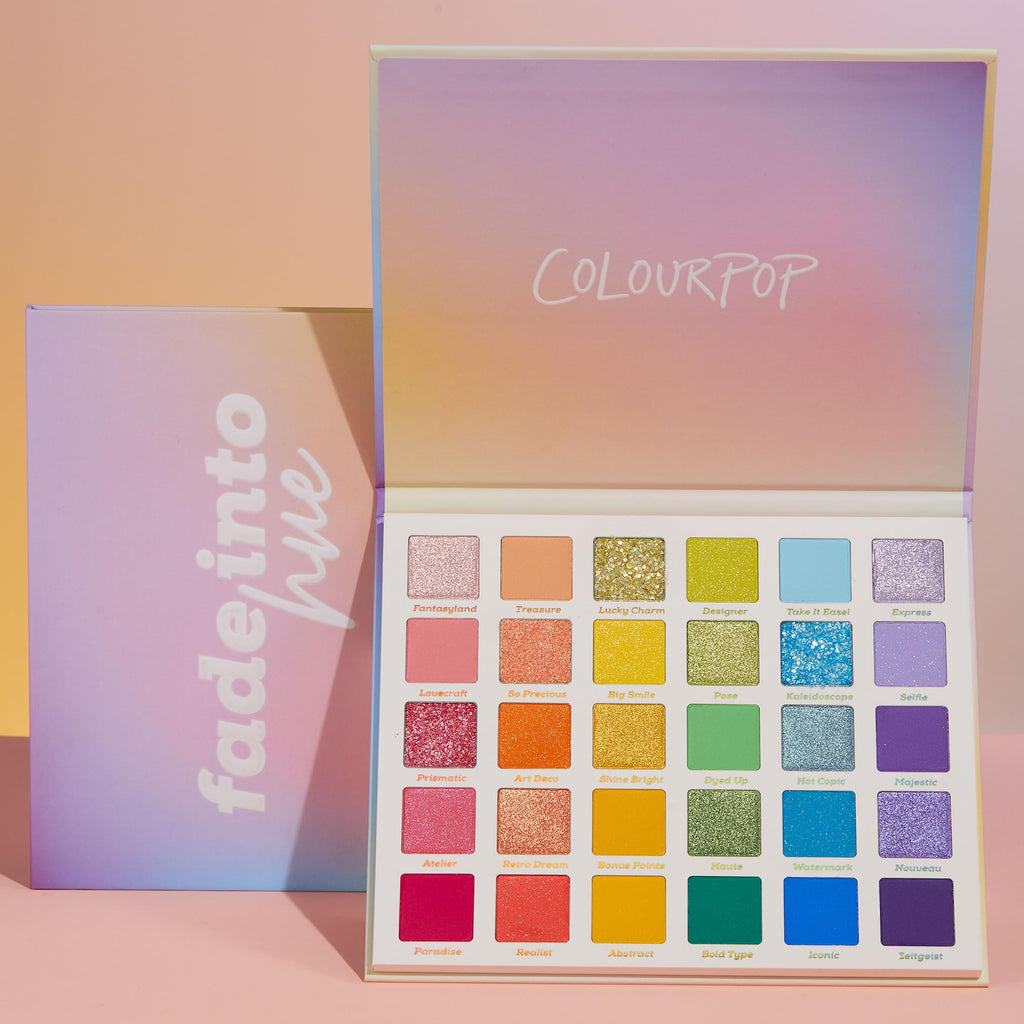 ColourPop Fade Into Hue Eyeshadow Palette - Multi-Color Eye Makeup Palette with Matte, Metallic & Glitter Finishes - High-Pigment Eye Makeup with a Long-Wearing Formula (0.8 oz)