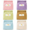 AUGSUN 6pc Corduroy Elastic Hair Tie Organizer, Storage Bag Makeup Pouch