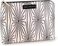 AMÉLIN ARCHIVE Large Canvas Zipper Pouch, Vintage Inspired Pencil Case for Adults, Travel Toiletry Bag, Pouch Bag for Supplies, Makeup or Toiletries (Composition)
