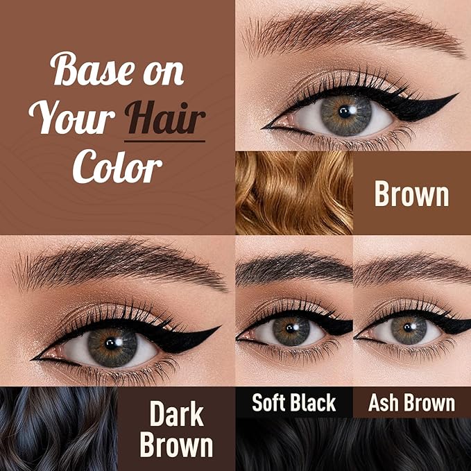 UCANBEMAKEUP Microblading Brow-Fection Brow Eyebrow Pencil – Angled Brush Tip, Wild Natural Hair-Like Strokes, Patented Design, Long-Lasting & Smudge-Proof, for Beginners & Pros(01 Brown）