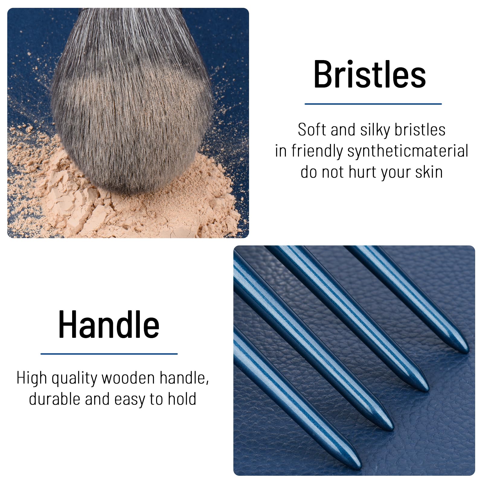 SHELWIN Professional Makeup Brush Set 14Pcs Makeup Brushes Kit Foundation Eyeshadow Powder Blending Eyebrow Eyelash Kabuki Brushes Cosmetic Brushes Travel Kits With Leather Bag Gift