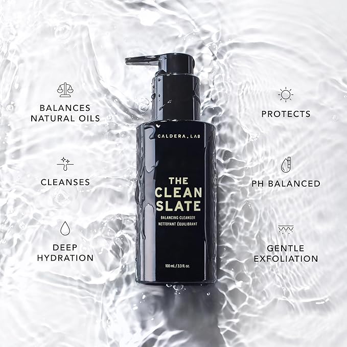 Caldera + Lab The Clean Slate | Men's Gentle Facial Cleanser, 3.3 Fl Oz