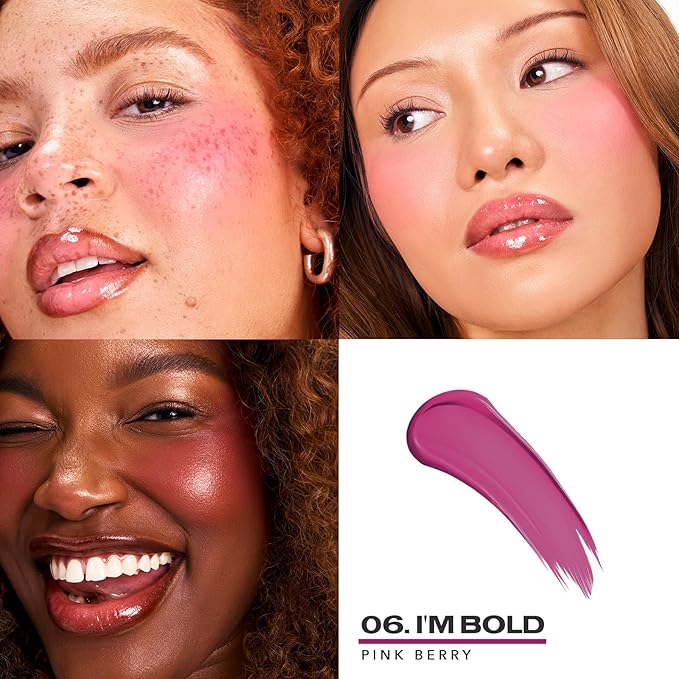 Sacheu Cheek STAY-N Liquid Blush, Dewy Finish, I'm Bold
