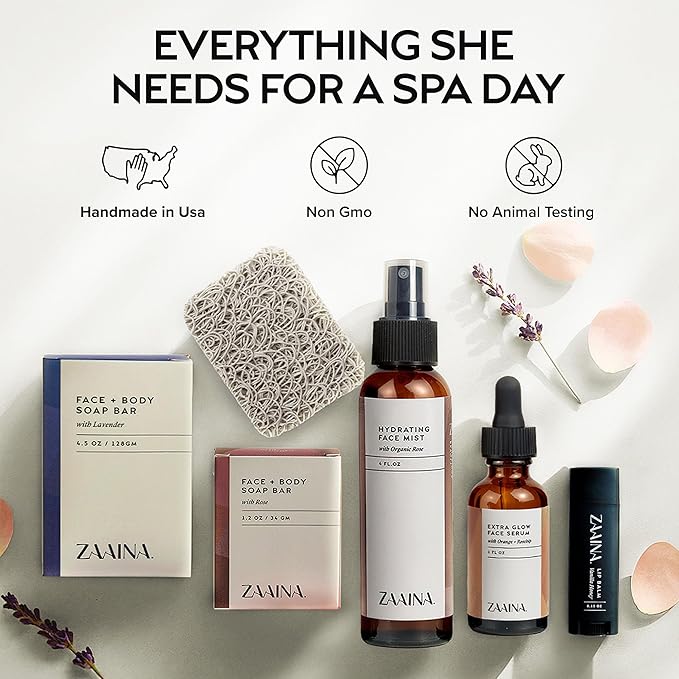 ZAAINA Birthday Spa Gifts for Women - Relaxing Luxury Birthday Spa Kit Package, Self Care Bath and Body Gift Basket for Her Birthday, Birthday Gifts for Women Mom Wife Friend Sister BFF or Co-worker