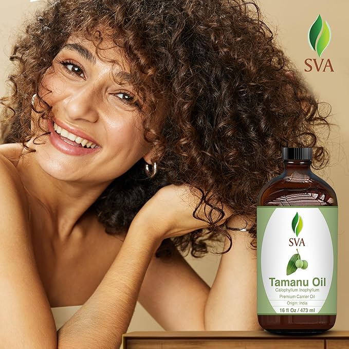 SVA Tamanu Carrier Oil, Huge Glass Bottle, Large Size, 16 Fl Oz (473 ml)