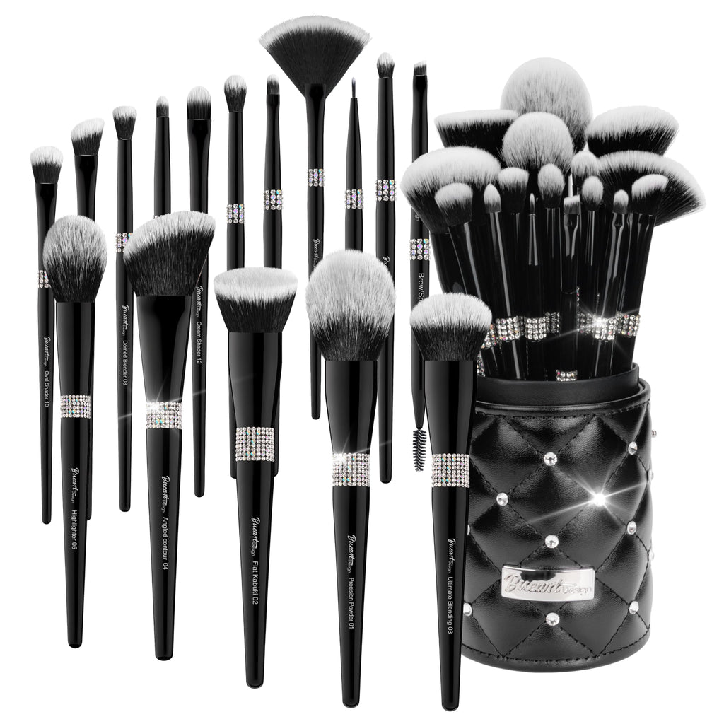 Bueart Design 16Pcs Professional Makeup Brushes Set with Classic Holder