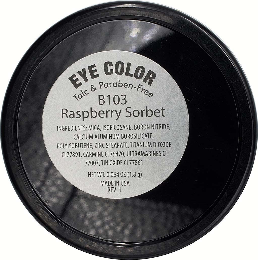Pure Ziva Raspberry Sorbet Fuchsia Pink Red Shimmering Opaque Pressed Powder Single Vegan Eyeshadow; Talc, Paraben & Cruelty Free