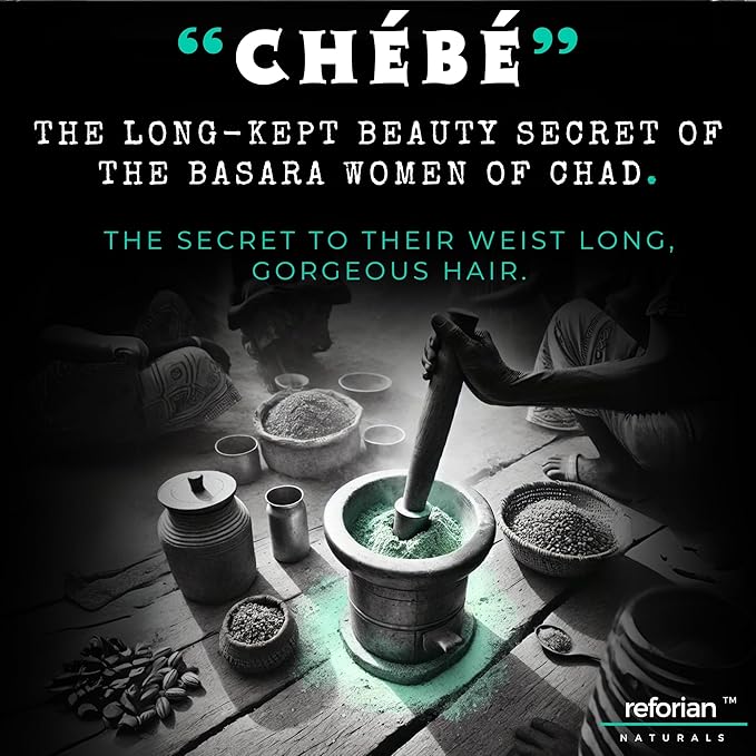 Reforian Chebe Hair Butter for Deep Moisturization, Thickening and Frizz Control, Chebe Butter for Hair Growth Made with African Hair Grease for All Hair Types of Men & Women