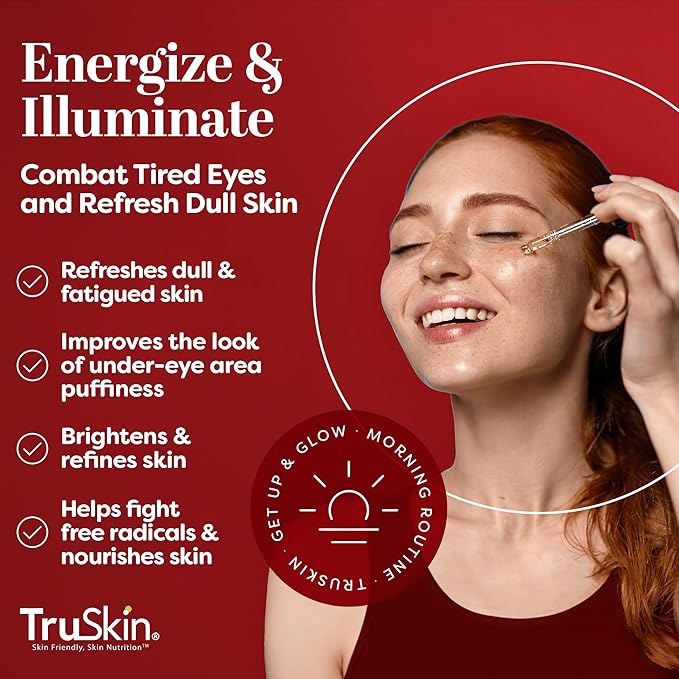 TruSkin Caffeine Face & Eye Serum for Dark Circles & Puffiness, 1 fl oz