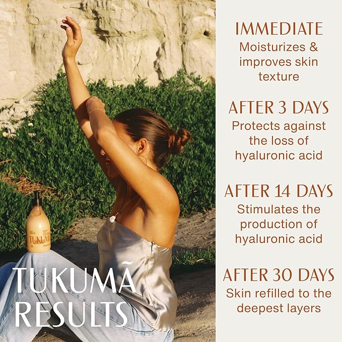 natura – Tukumã Hydration & Renewal Body Care Bundle – Hyaluronic Acid Boosting Body Lotion + Biphase Shower Oil – Deep Moisturizing & Firming – Vegan Brazilian Skincare – 13.5 fl oz + 6.7 fl oz
