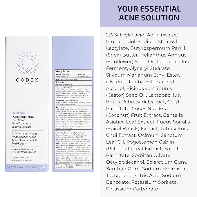 Purifying Acne Face Scrub by Codex Labs