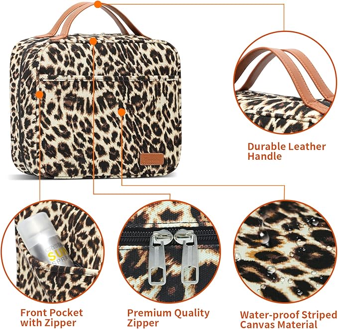 Bosidu Hanging Travel Toiletry Bag, Large Capacity Cosmetic Travel Toiletry Organizer for Women with 4 Compartments & 1 Sturdy Hook, Perfect for Daily Use/Valentines' Day