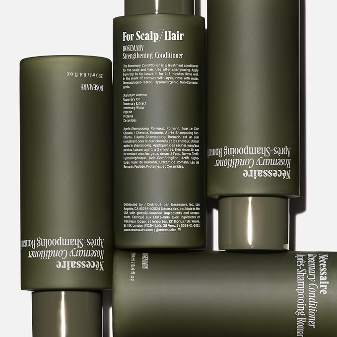 Nécessaire Rosemary Conditioner | Multi-Protein Strengthening Conditioner For Thinning Hair. For Women + Men. Good For All Hair Types/Textures. Free Of Sulfates. Color-Safe. 250 ml / 8.4 oz