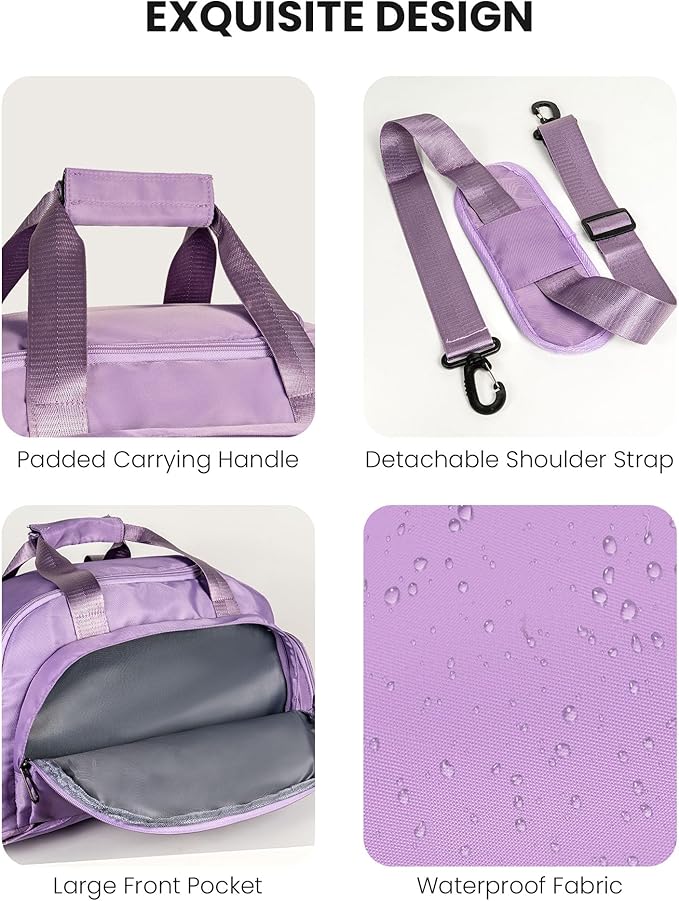 Vogewood Girls Dance Recital Gift, Duffle Bag for Kids, Convertible Gym Bag