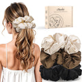 3 Pack Sleepy Hair Tie for Women Girls, Large Pillow Satin Scrunchies