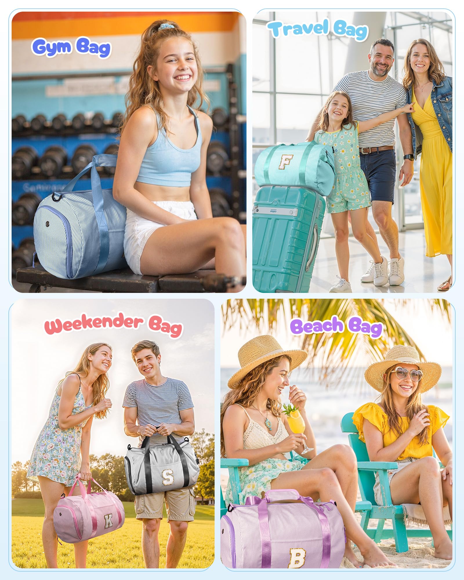 Vogewood Gifts for 3 4 5 6 7 8 9 Year Old Girl, Girls Travel Duffle Bag