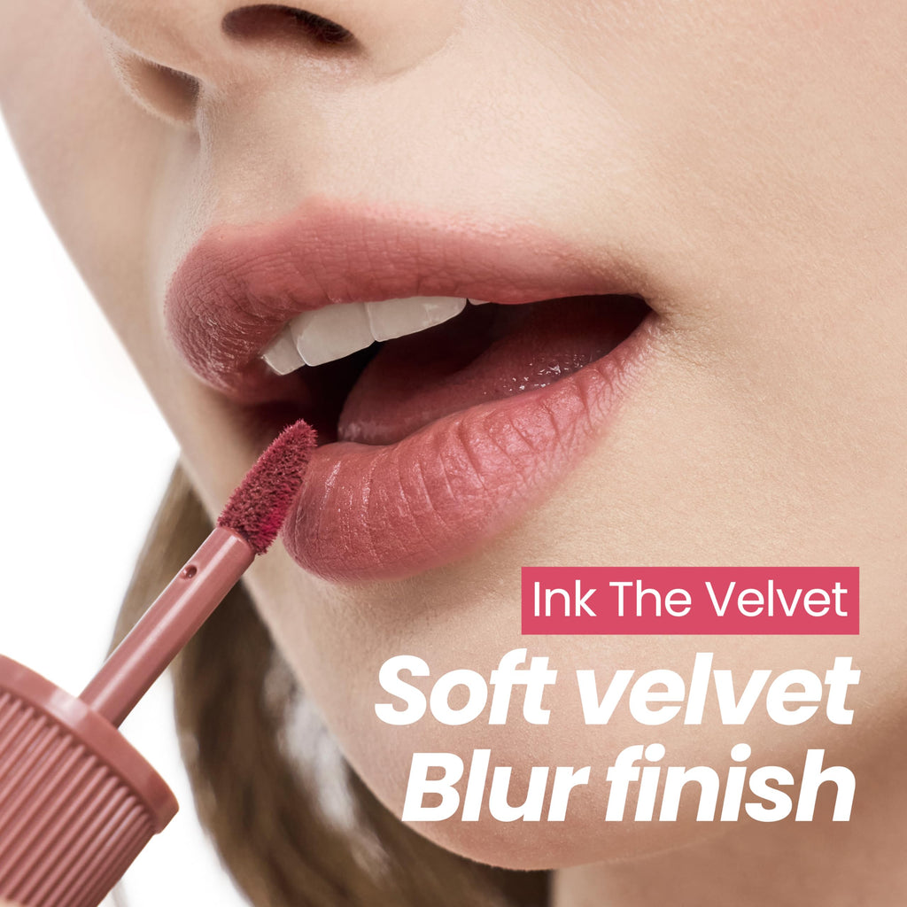 Peripera Ink The Velvet Lip Tint | Highly Pigmented, Longwear & Weightless Lip Tint | Smudge-Proof, Buildable Color for Lips & Cheeks | K-Beauty Makeup, Safe for Sensitive Lips (045 PINK BEIGE NUDE)