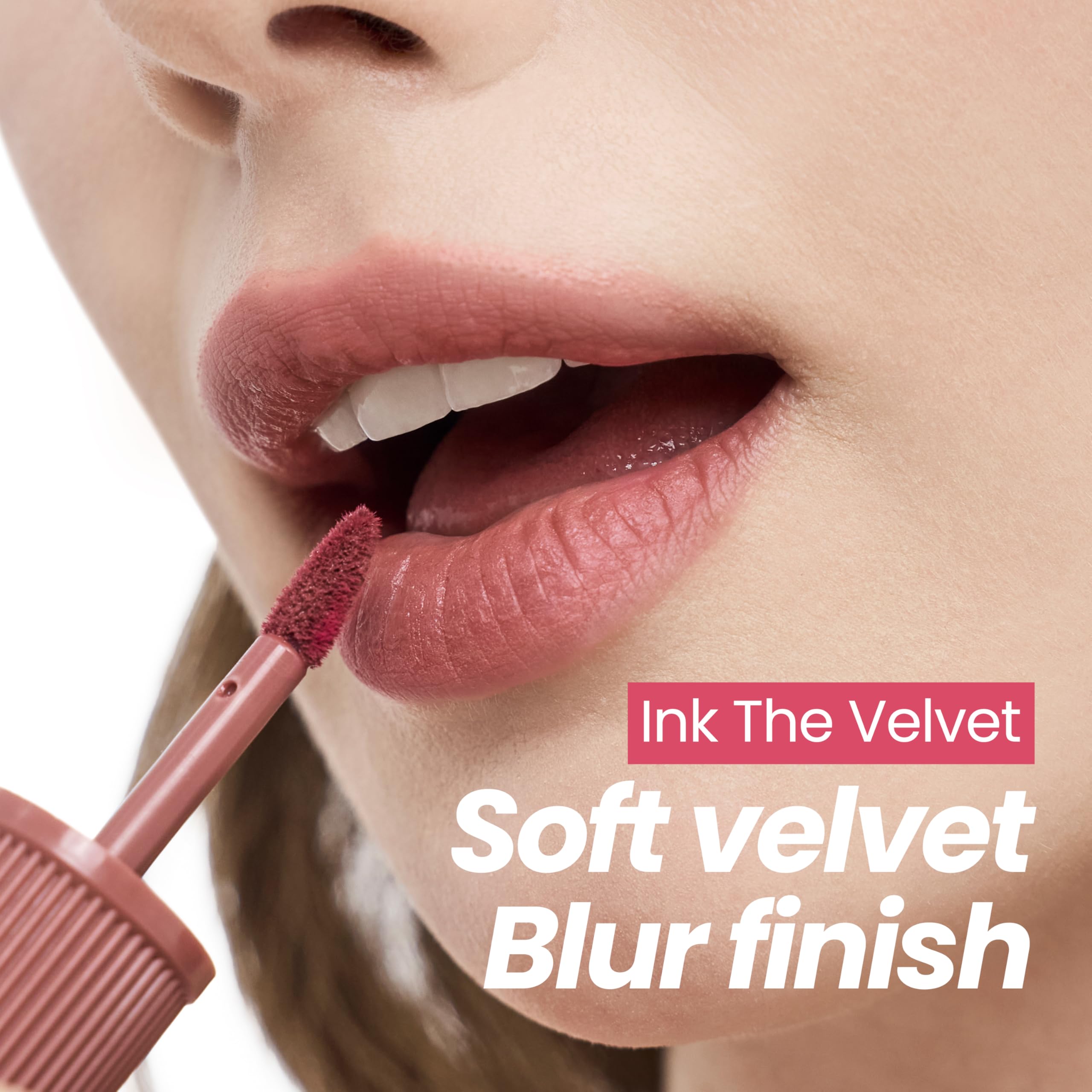 Peripera Ink The Velvet Lip Tint | Highly Pigmented, Longwear & Weightless Lip Tint | Smudge-Proof, Buildable Color for Lips & Cheeks | K-Beauty Makeup, Safe for Sensitive Lips (045 PINK BEIGE NUDE)