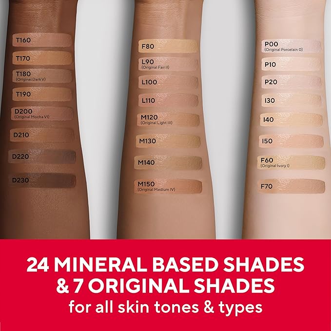 MIRABELLA - Invincible for All HD Liquid Foundation, Moisturizing Face Products for All Skin Types, Full-Coverage Lightweight Foundation Makeup, Moisturizing & Hydrating Beauty Care, Medium M150