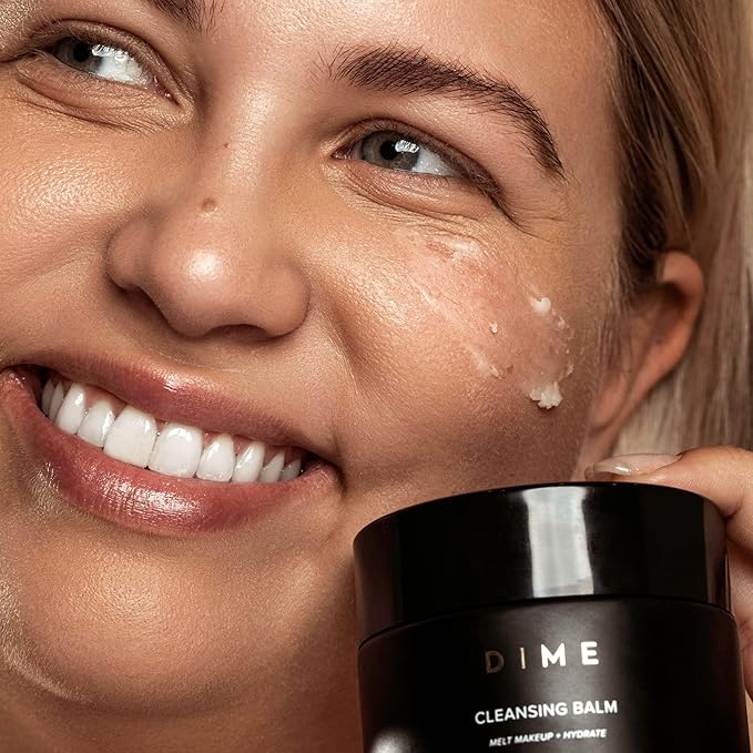 DIME Beauty Cleansing Balm - 2-in-1 Makeup Remover & Hydrating Overnight Mask, Cleanser for Face with Squalane, Rosemary Extract & Bisabolol, Hydrating Facial Wash, 3.38 oz / 100 ml