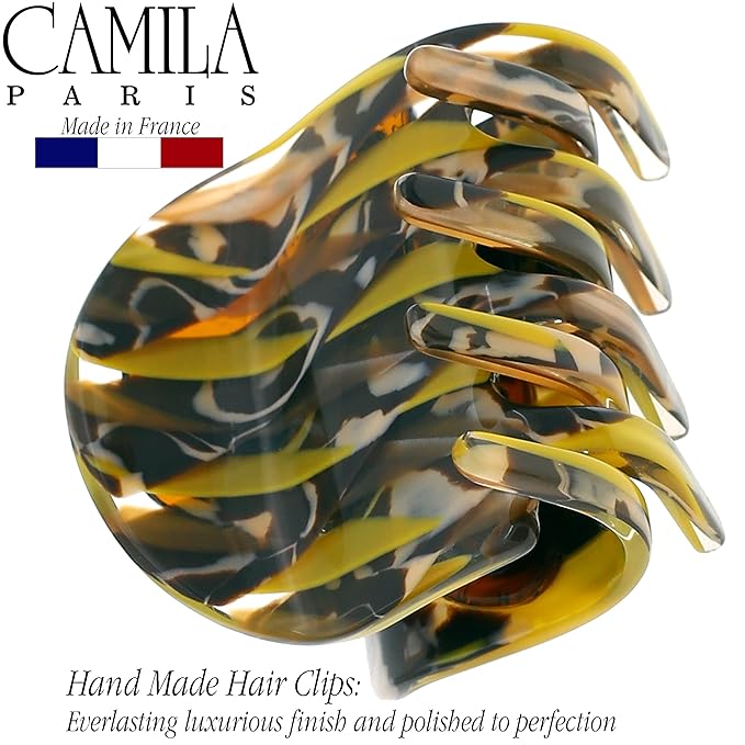 Camila Paris CP3270 French Small Hair Clips for Women, 1.75" Small Claw Clip Fashion Styling Mini Hair Clip Accessories for Women, Strong Hold No Slip Grip Cute Claw Clips, Made in France