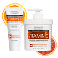 Advanced Clinicals Collagen Cream Body Lotion & Face Moisturizer | Skincare Anti Aging Collagen Lotion For Women, Men, Hand, & Neck Improves Look Of Crepe Skin & Uneven Dry Skin, 16Oz + Travel Size