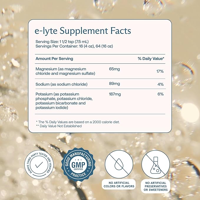 BodyBio e-Lyte Sugar Free Electrolyte for Hydration, Energy & Cramp Relief
