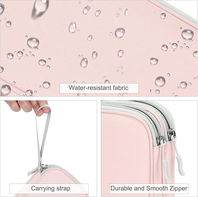 FYY Electronic Organizer, Travel Tech Pouch Bag, Medium, Light Pink