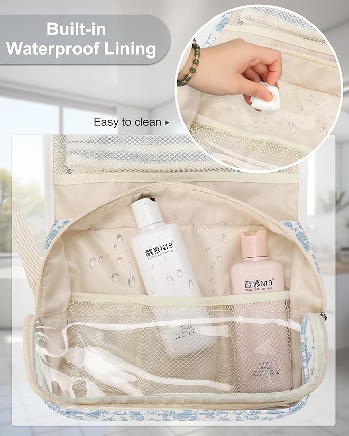 Relavel Hanging Toiletry Bag, Travel Toiletries Bag with Hanging Hook