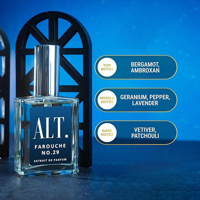ALT. FRAGRANCES Farouche No. 29 - Inspired by Sauwage, Perfume for Men, Extrait de Parfum, Long Lasting Bold Citrus Vanilla Cologne, 100ml